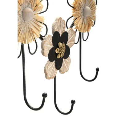 APP/UBRANIA ŻELAZO, DREWNO RAFFIA 61X5,5X30,5 cm